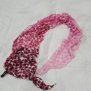 Coach Pink Ombre Silk Scarf
